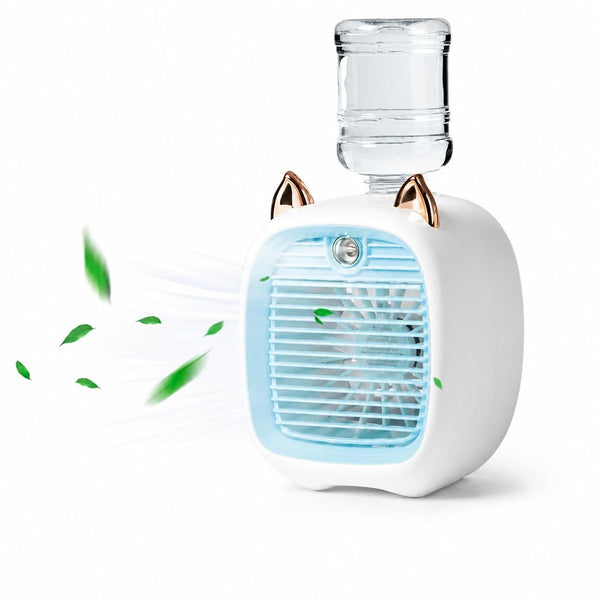 Portable Mini Air Cooler Fan with Water Tank, USB Personal Air Conditioner, Evaporative Cooling Fan