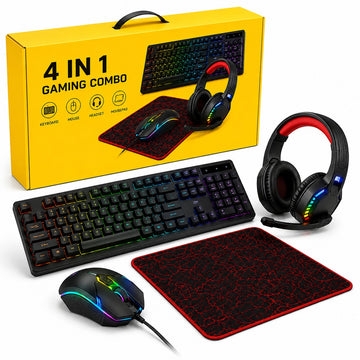 # Gaming Combo Title  **4-in-1 RGB Gaming Combo – Keyboard, Mouse, Headset & Mouse Pad**